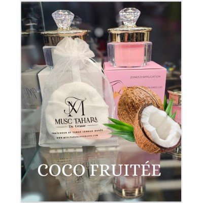 Musc Tahara coco fruitée flacon diamant blanc 30g